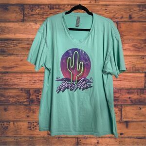 5 for $25🔥Cotton Heritage "Hug Me" Teal Short Sleeve T-Shirt 2XL